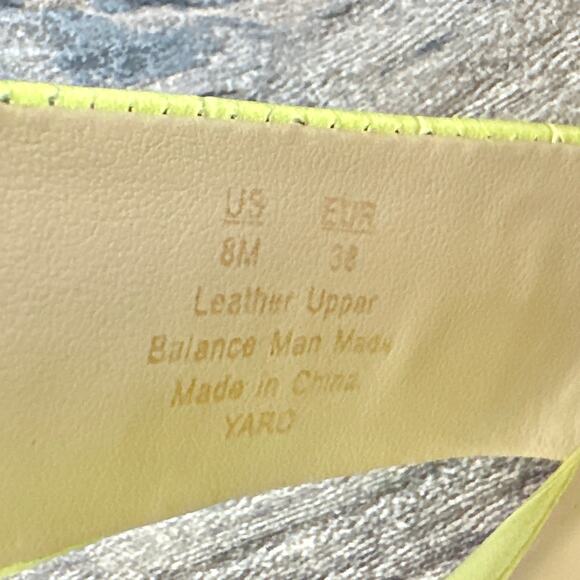 NIB Sam Edelman 8M Yaro Leather Ankle Strap Block Heel Sandals Kiwi - Picture 11 of 13